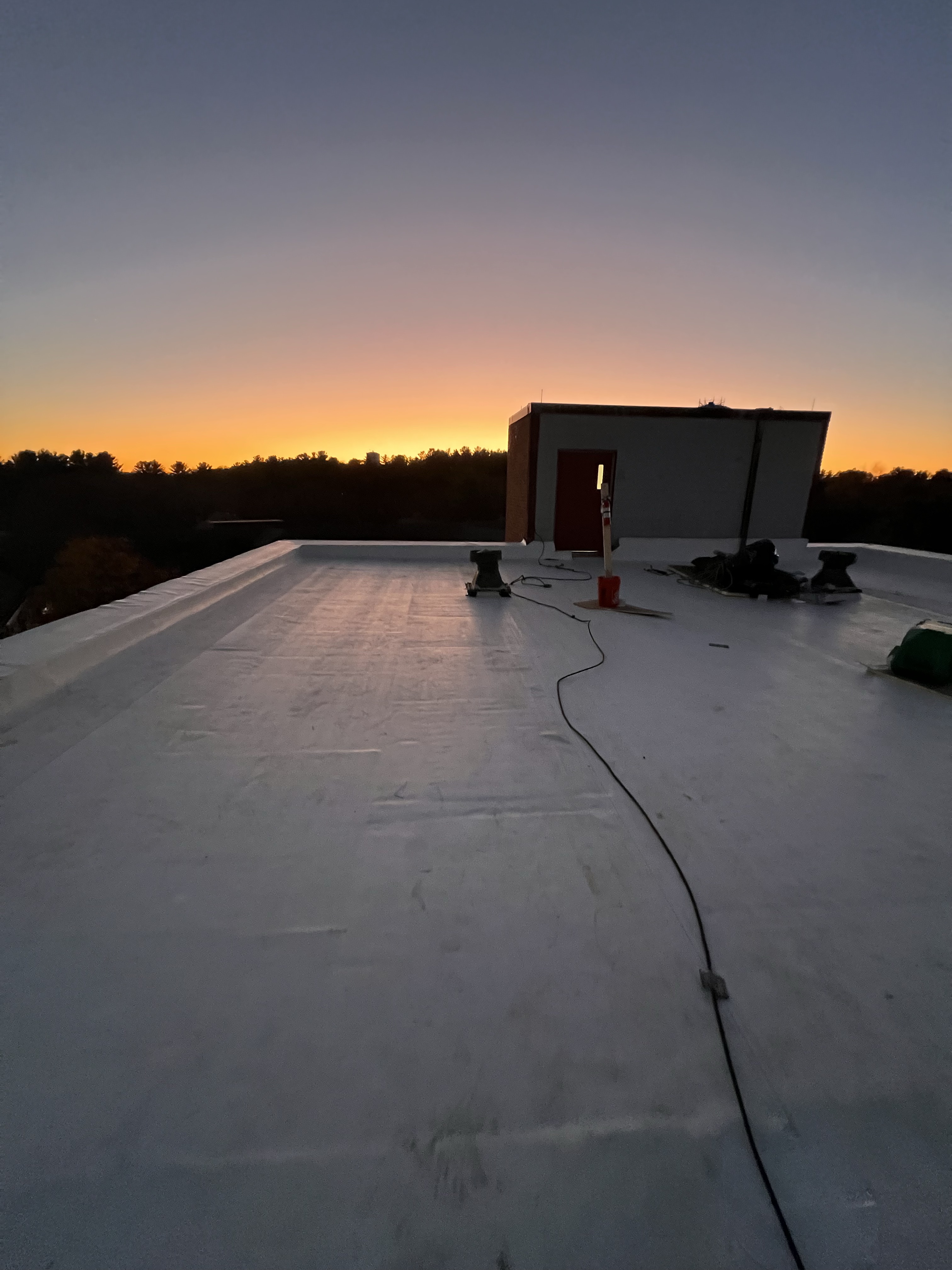 Low-slope roof at the Bedford VA Medical Center, an RMDS project